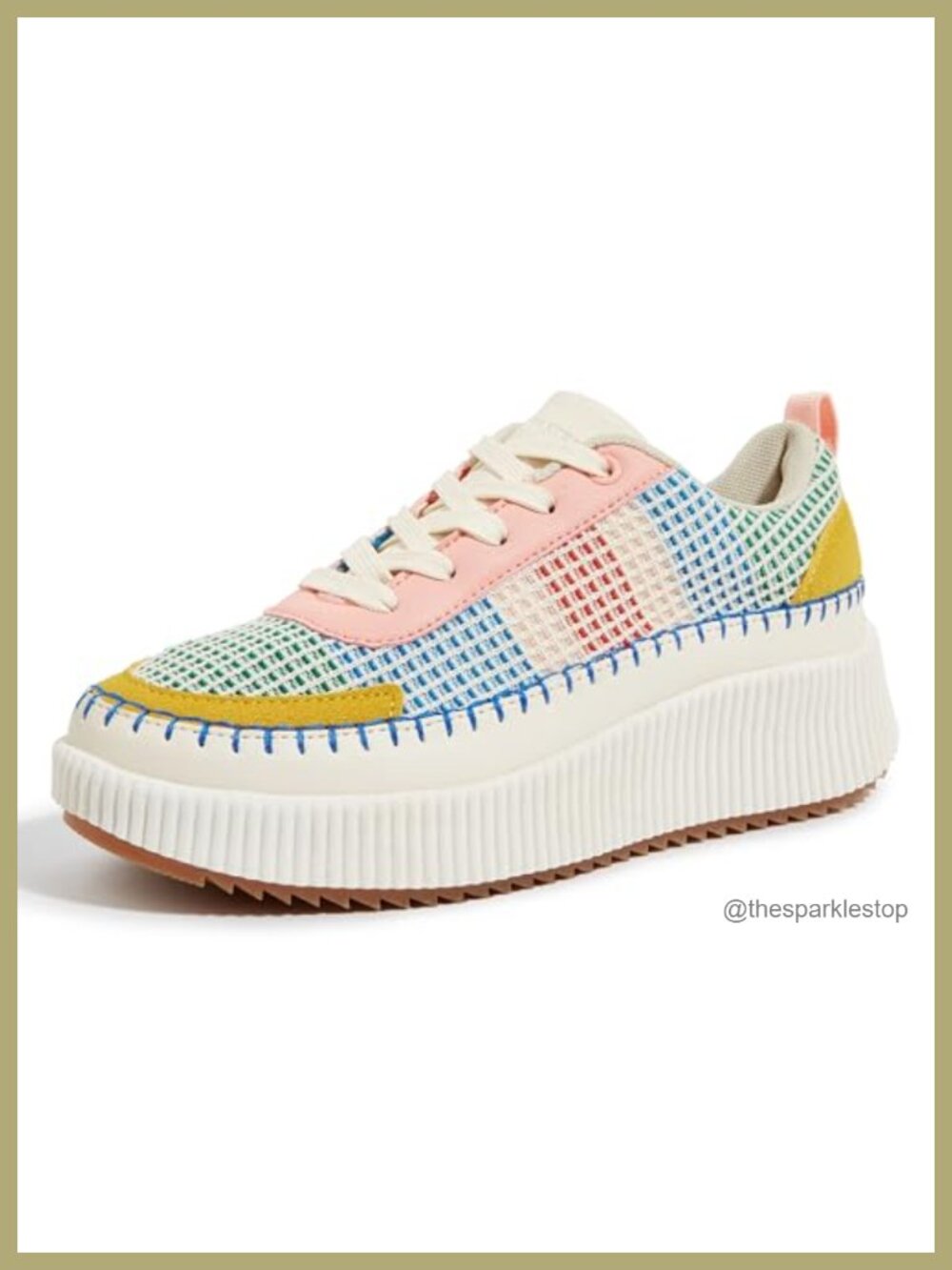 Women's Woven Platform Sneakers Low Top Lace-Up with Lights